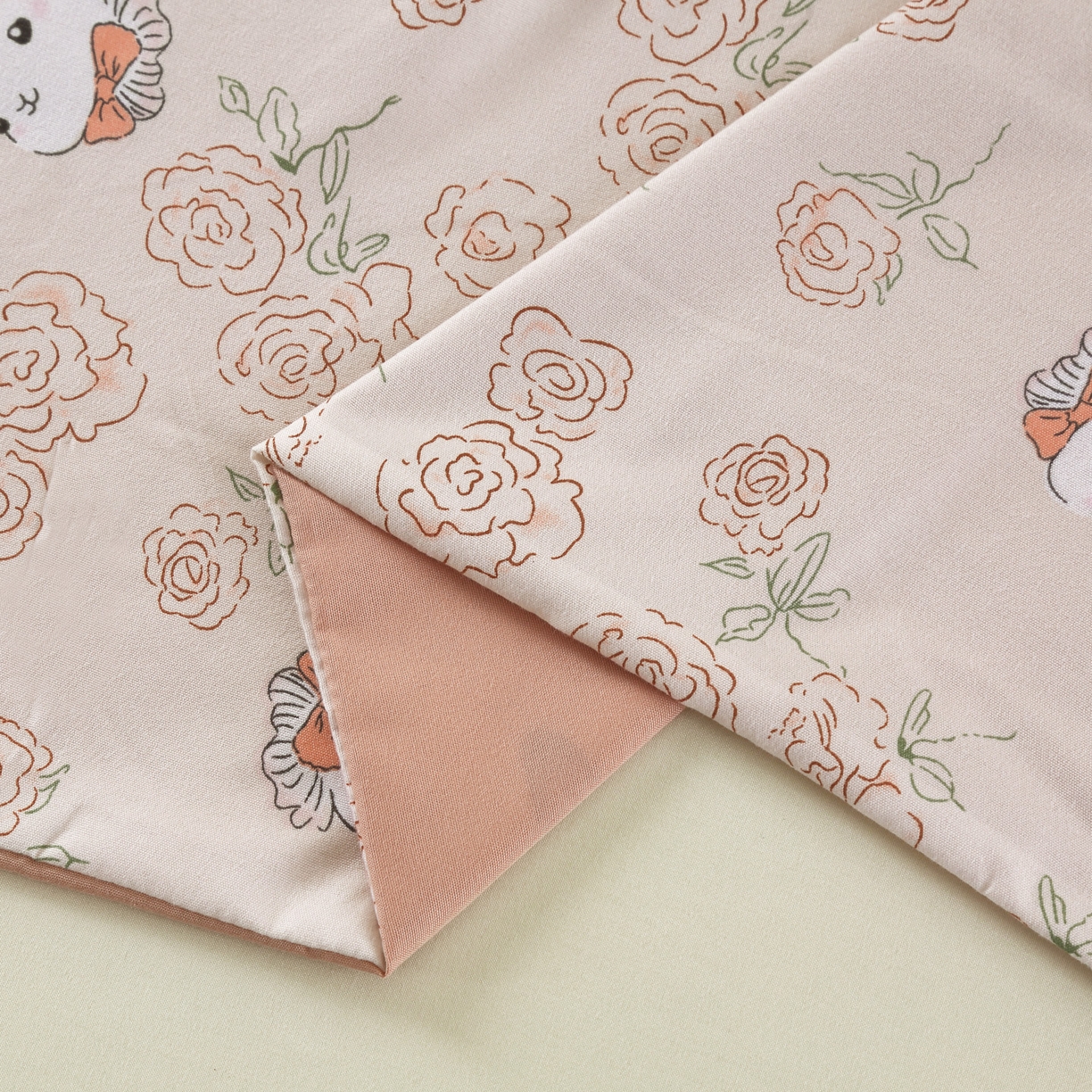 91家纺网 家纺一手货源 找家纺 恋之语 2025新款舒适柔软亲肤爆款芦荟棉四件套货源充足 花与兔