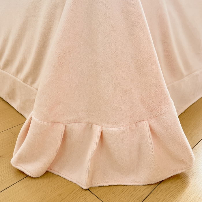 91家纺网 家纺一手货源 找家纺 利欧 2025新款满绣卡通牛奶绒刺绣四件套 鲜花小兔-天蓝