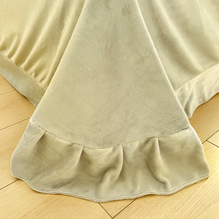 91家纺网 家纺一手货源 找家纺 利欧 2025新款满绣卡通牛奶绒刺绣四件套 向日葵熊-米白