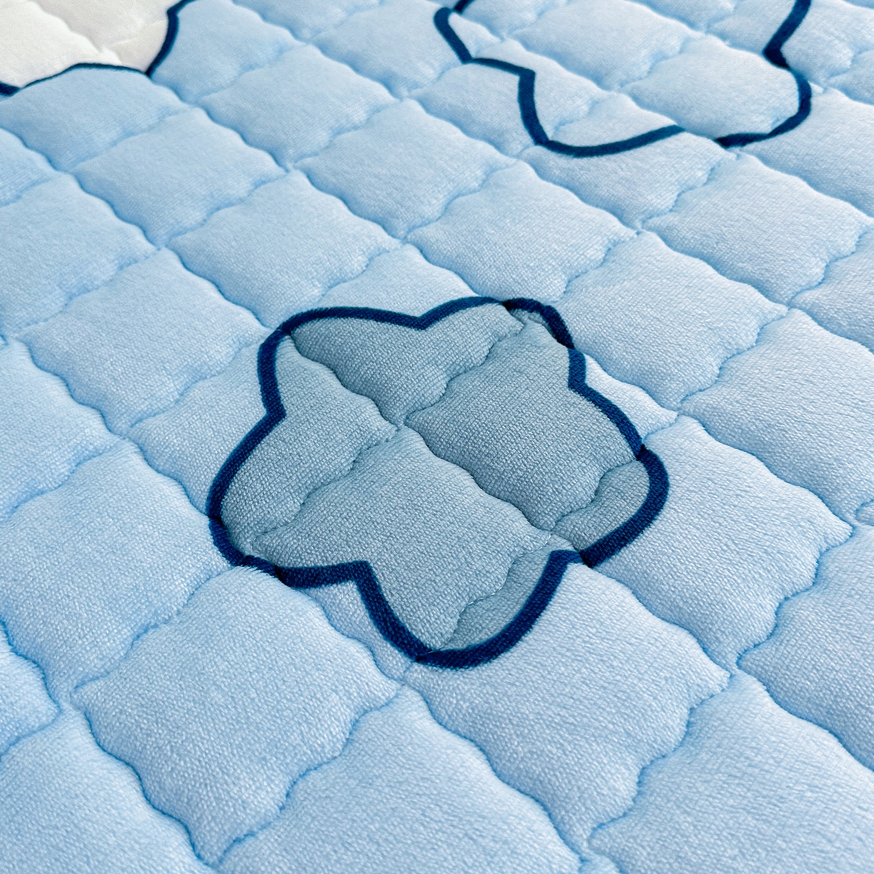 91家纺网 家纺一手货源 找家纺 川悦生活 2025新款A类印花牛奶绒床垫加厚绒保暖床床褥 床垫天空星系