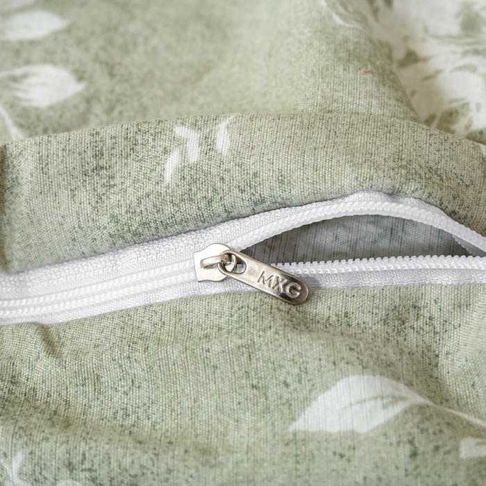 91家纺网 家纺一手货源 找家纺 漫仙阁家纺 2025新款加厚高克重原麻复古风印花四件套 花蕾-绿