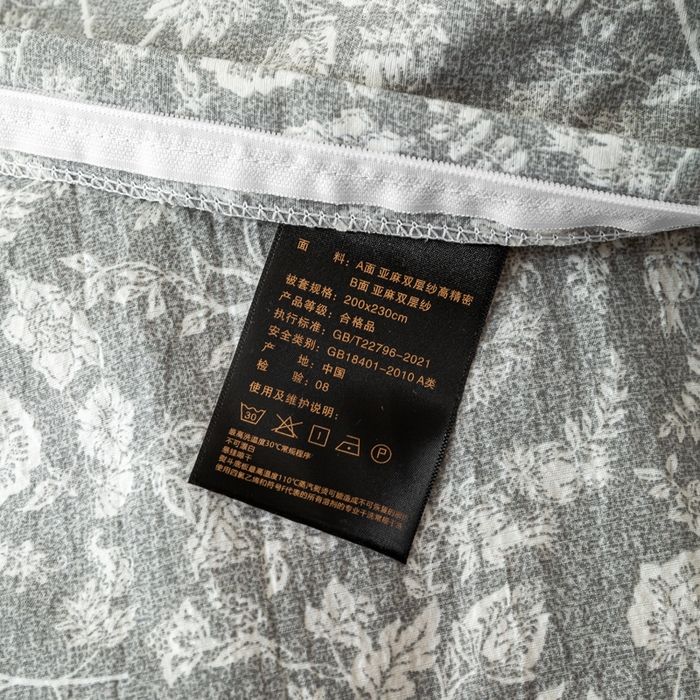 91家纺网 家纺一手货源 找家纺 漫仙阁家纺 2025新款加厚高克重原麻复古风印花四件套 锦簇