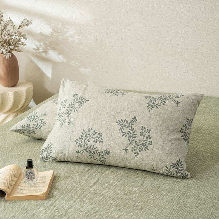 91家纺网 家纺一手货源 找家纺 漫仙阁家纺 2025新款加厚高克重原麻复古风印花四件套 盛夏