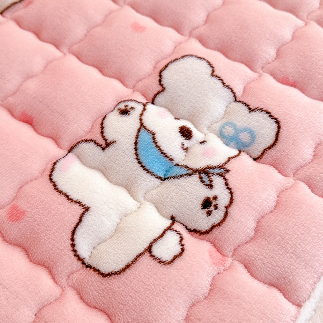 91家纺网 家纺一手货源 找家纺 川悦生活 2025新款A类印花牛奶绒床垫加厚绒保暖床床褥 床垫甜蜜小狗