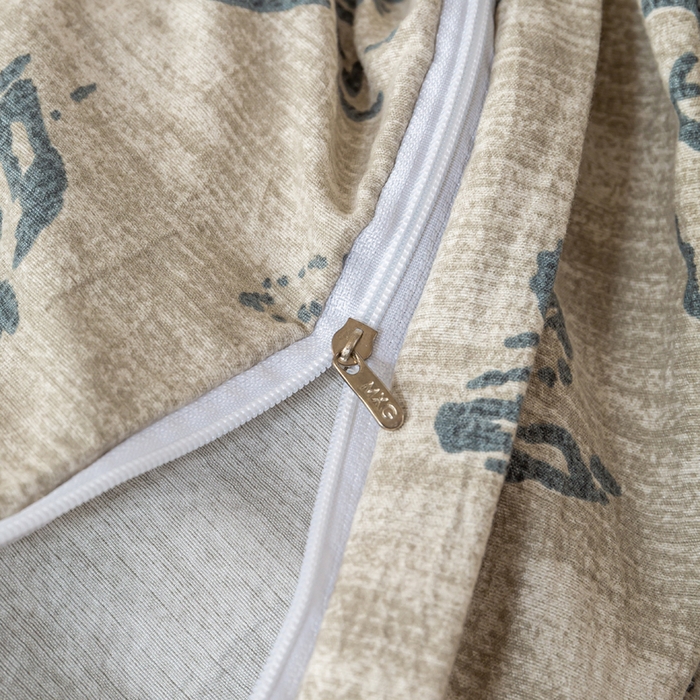 91家纺网 家纺一手货源 找家纺 漫仙阁家纺 2025新款加厚高克重原麻复古风印花四件套 绽放