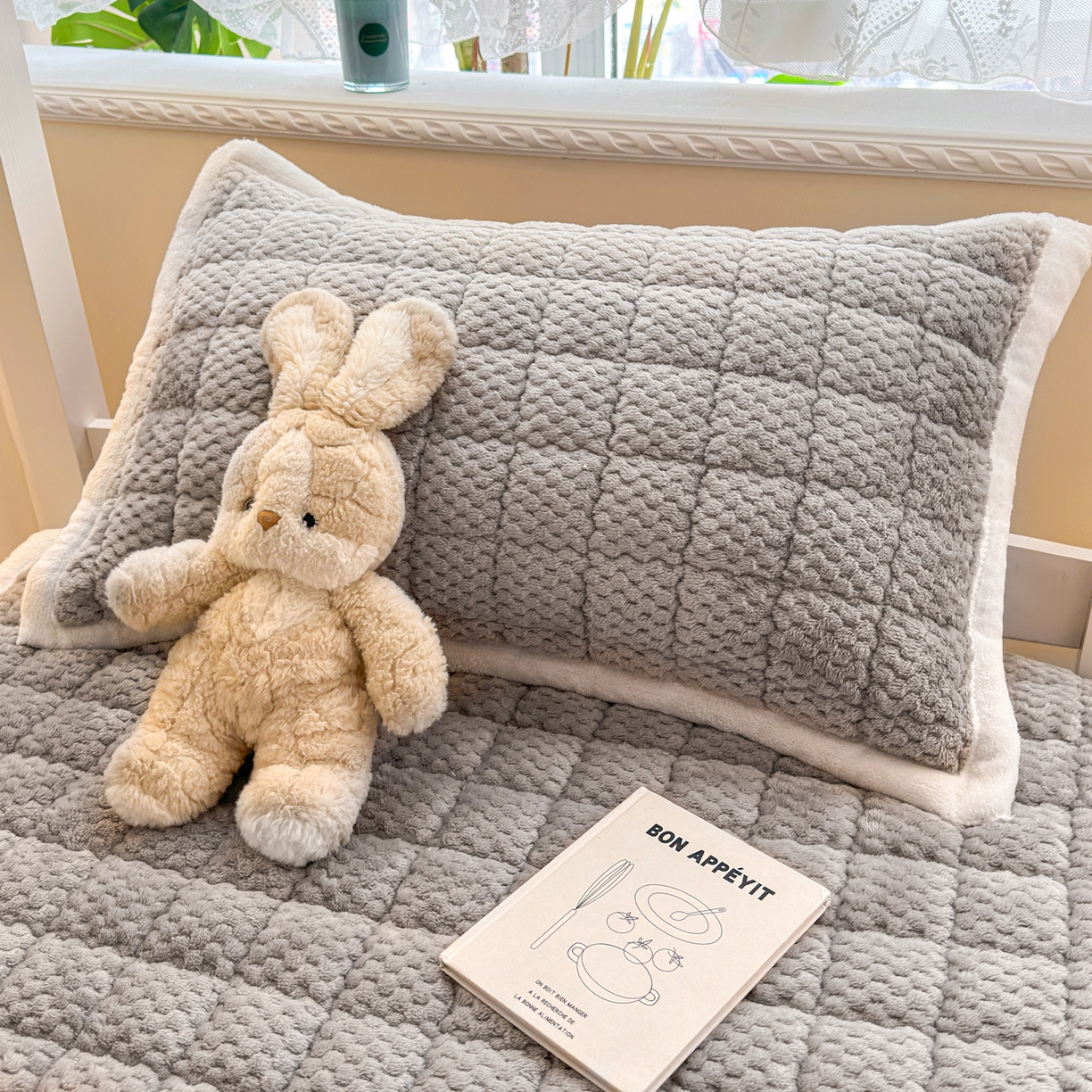 91家纺网 家纺一手货源 找家纺 川悦生活 2025新款A类印花牛奶绒床垫加厚绒保暖床床褥 床垫星空灰