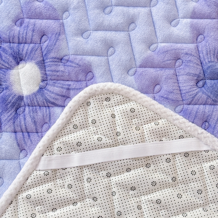 91家纺网 家纺一手货源 找家纺 小萌虎 2025秋冬新款牛奶绒夹棉床垫床褥 浅香