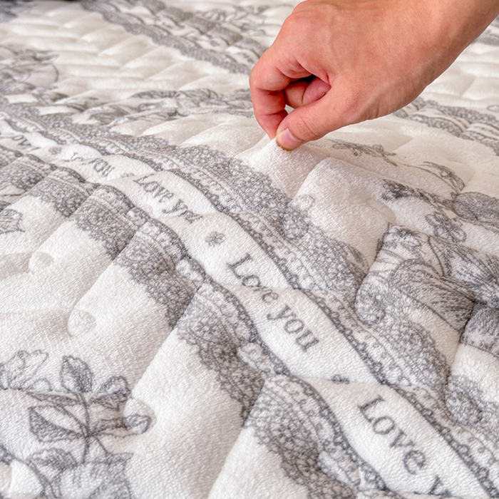 91家纺网 家纺一手货源 找家纺 小萌虎 2025秋冬新款牛奶绒夹棉床垫床褥 秘境