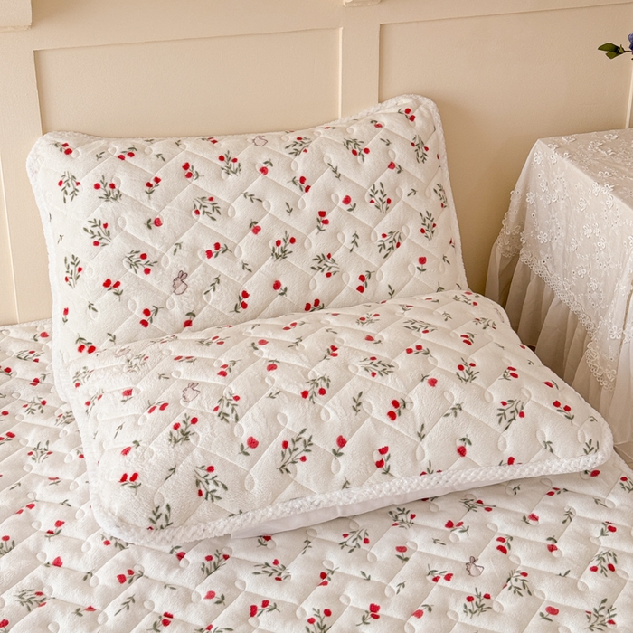 91家纺网 家纺一手货源 找家纺 小萌虎 2025秋冬新款牛奶绒夹棉床垫床褥 小确幸