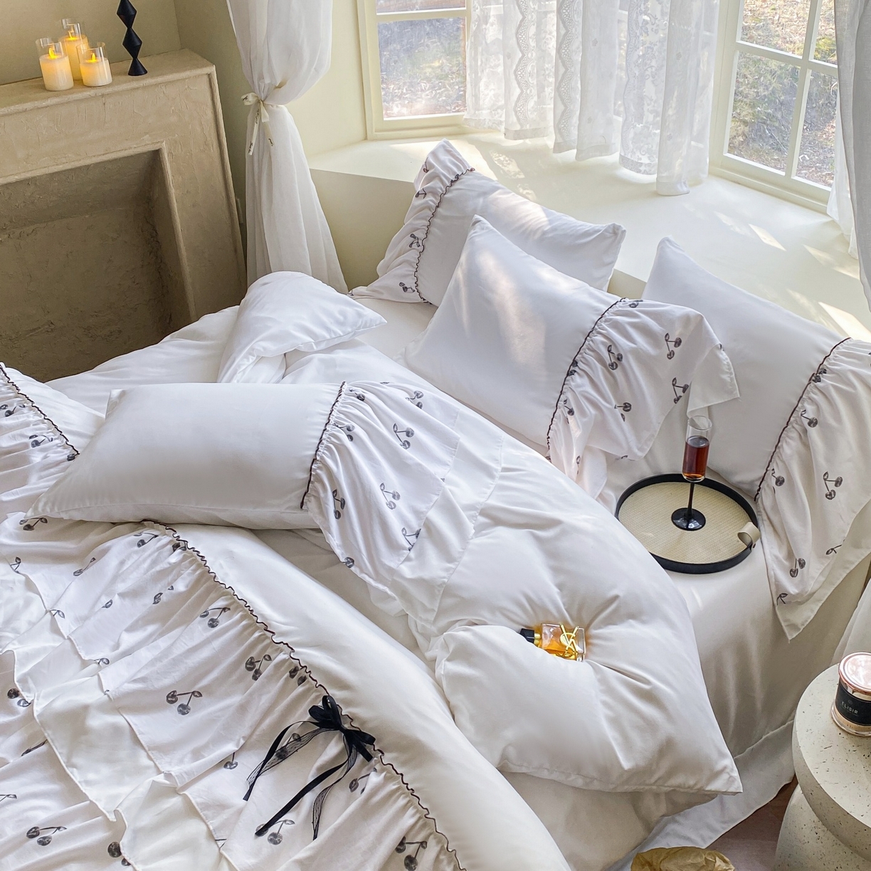 91家纺网 家纺一手货源 找家纺 （总）庭笙 2025新款法式复古公主风花边四件套