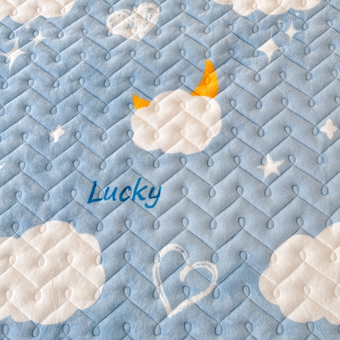 91家纺网 家纺一手货源 找家纺 小萌虎 2025秋冬新款牛奶绒夹棉床垫床褥 在云端