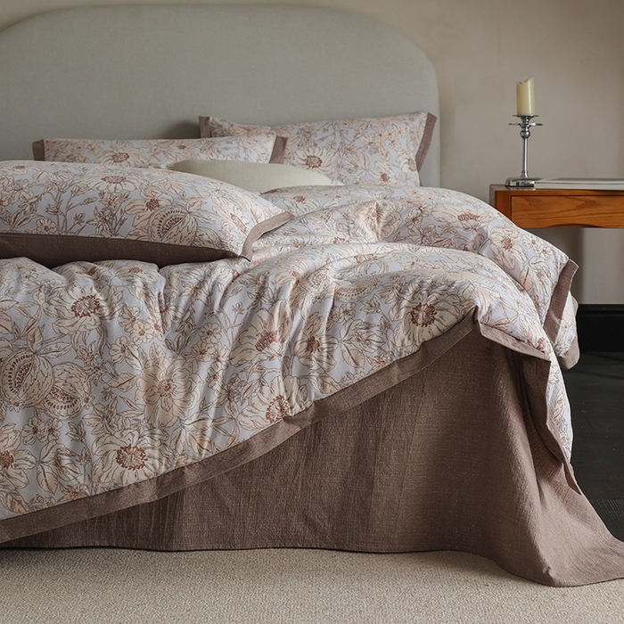 91家纺网 家纺一手货源 找家纺 玛德琳 2025新款原麻皱皱纱懒人抗菌冬被被子被芯 米洛斯