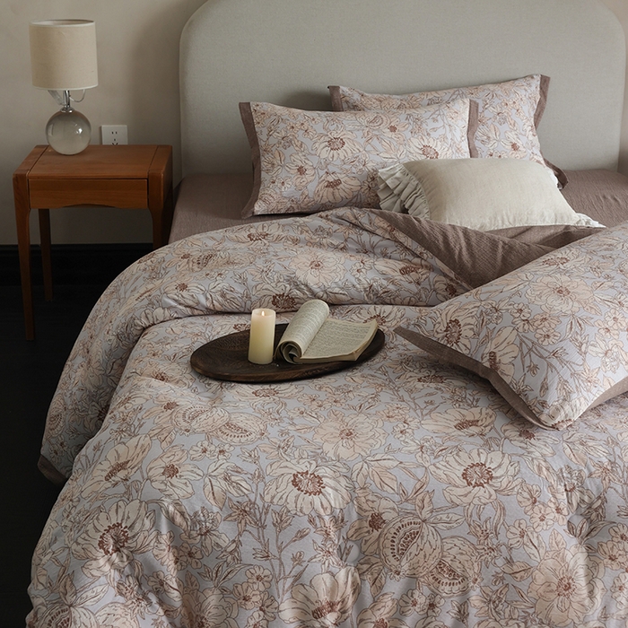 91家纺网 家纺一手货源 找家纺 玛德琳 2025新款原麻皱皱纱懒人抗菌冬被被子被芯 米洛斯