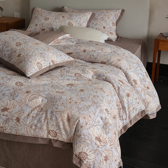 91家纺网 家纺一手货源 找家纺 玛德琳 2025新款原麻皱皱纱懒人抗菌冬被被子被芯 米洛斯