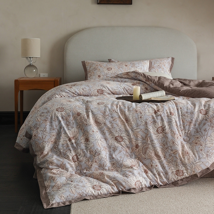 91家纺网 家纺一手货源 找家纺 玛德琳 2025新款原麻皱皱纱懒人抗菌冬被被子被芯 米洛斯