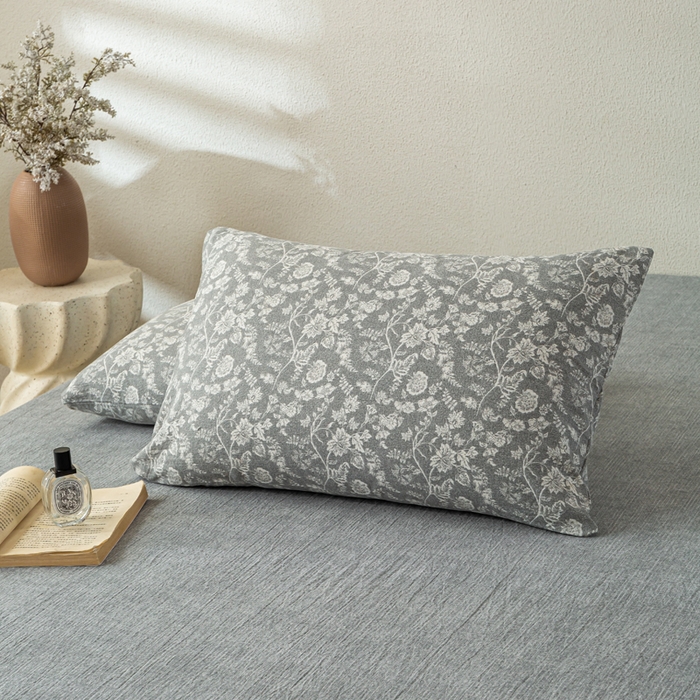 91家纺网 家纺一手货源 找家纺 （总）漫仙阁家纺 2025新款加厚高克重原麻复古风印花四件套