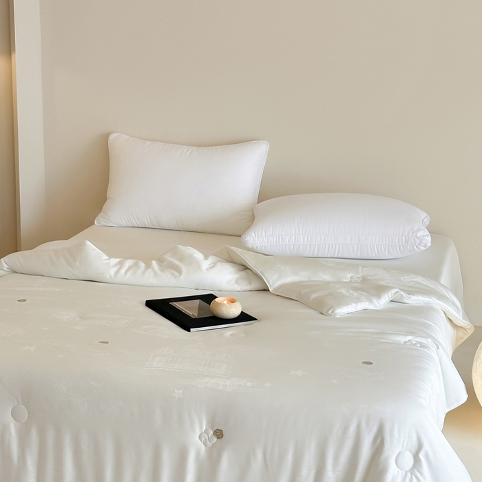 91家纺网 家纺一手货源 找家纺 茧羽世家 2025新款豆绒生态被 被子被芯 圣罗伦