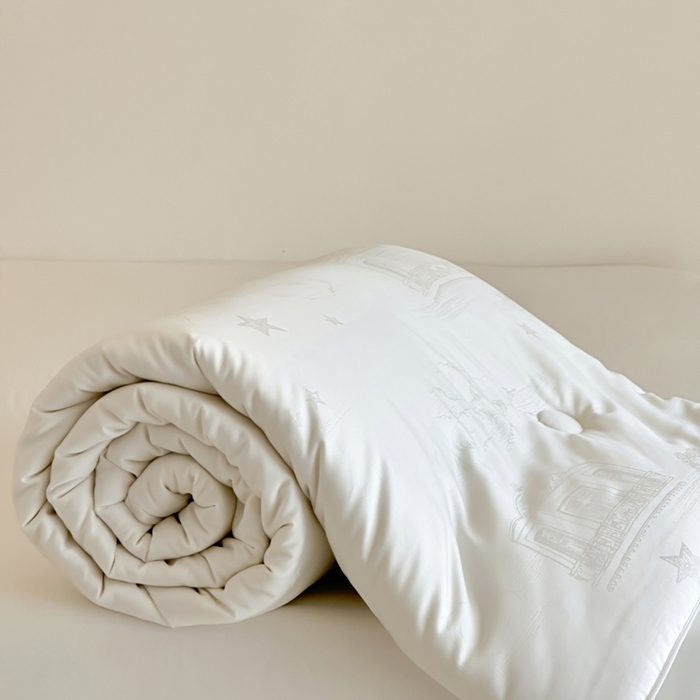 91家纺网 家纺一手货源 找家纺 茧羽世家 2025新款豆绒生态被 被子被芯 圣罗伦