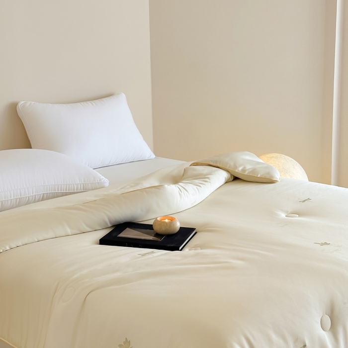 91家纺网 家纺一手货源 找家纺 茧羽世家 2025新款豆绒生态被 被子被芯 亭亭玉立