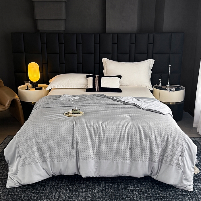 91家纺网 家纺一手货源 找家纺 茧羽世家 2025新款奢华宋韵蚕丝被 被子被芯 玄砂