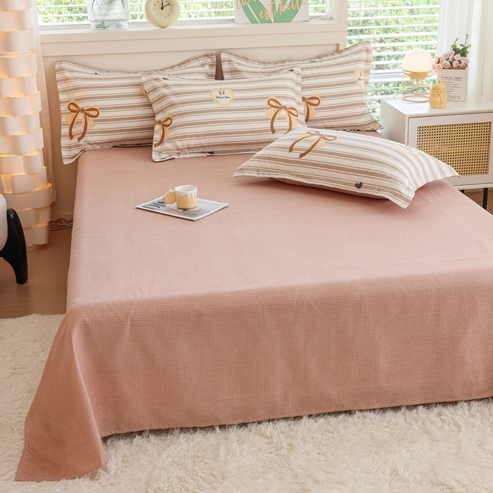 91家纺网 家纺一手货源 找家纺 优纤家纺 2025新款120克磨毛斜纹卡通花卉印花植物羊绒四件套 淑女屋-咖