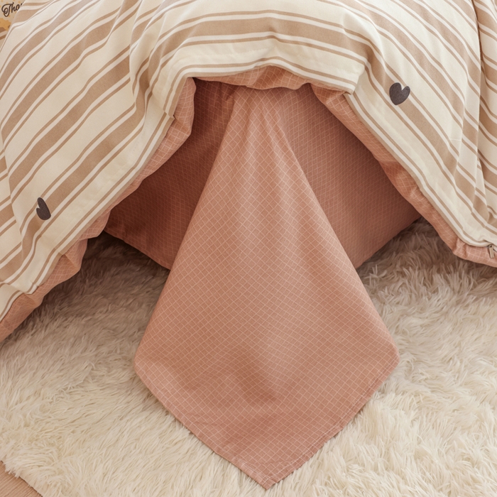 91家纺网 家纺一手货源 找家纺 优纤家纺 2025新款120克磨毛斜纹卡通花卉印花植物羊绒四件套 淑女屋-咖