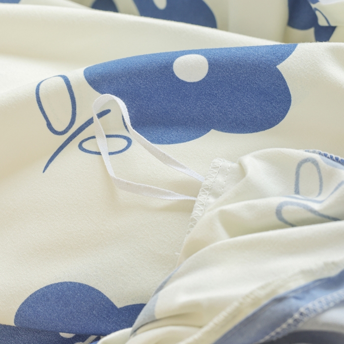 91家纺网 家纺一手货源 找家纺 优纤家纺 2025新款120克磨毛斜纹卡通花卉印花植物羊绒四件套 春风恋情