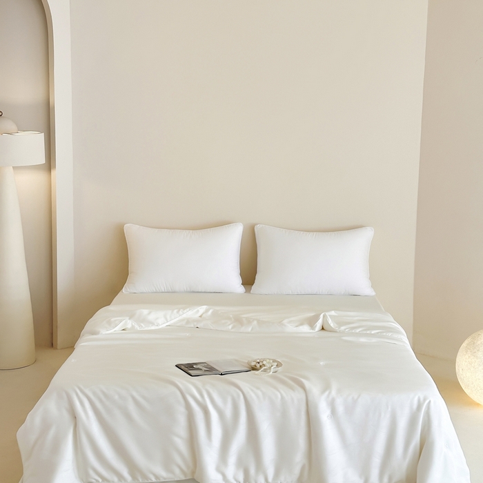 91家纺网 家纺一手货源 找家纺 茧羽世家 2025新款丝韵东方蚕丝被 被子被芯 丝韵东方-本白