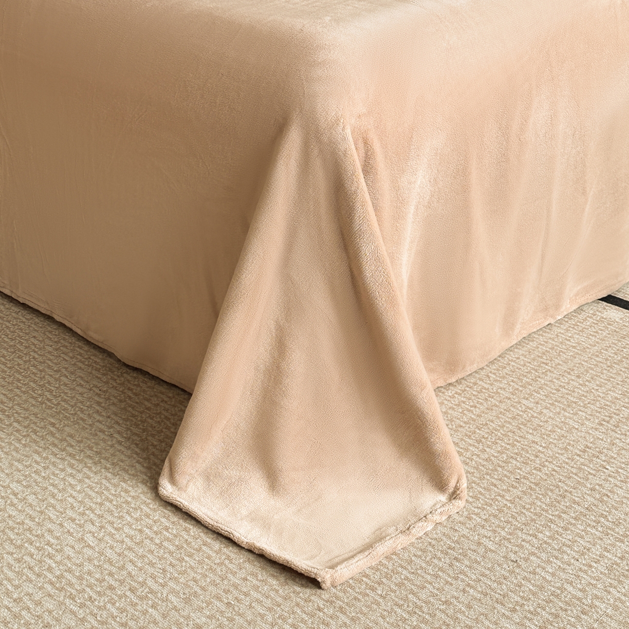 91家纺网 家纺一手货源 找家纺 酱子 2025新款AB版烂花牛奶绒四件套 烂花-米咖