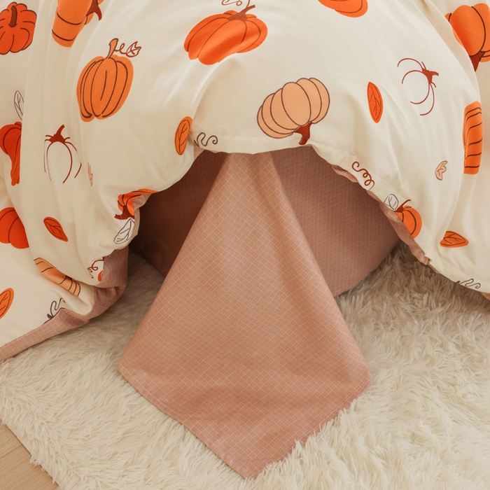 91家纺网 家纺一手货源 找家纺 优纤家纺 2025新款120克磨毛斜纹卡通花卉印花植物羊绒四件套 唐顿庄园