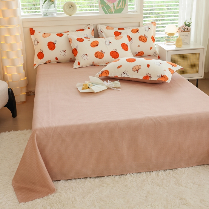 91家纺网 家纺一手货源 找家纺 优纤家纺 2025新款120克磨毛斜纹卡通花卉印花植物羊绒四件套 唐顿庄园