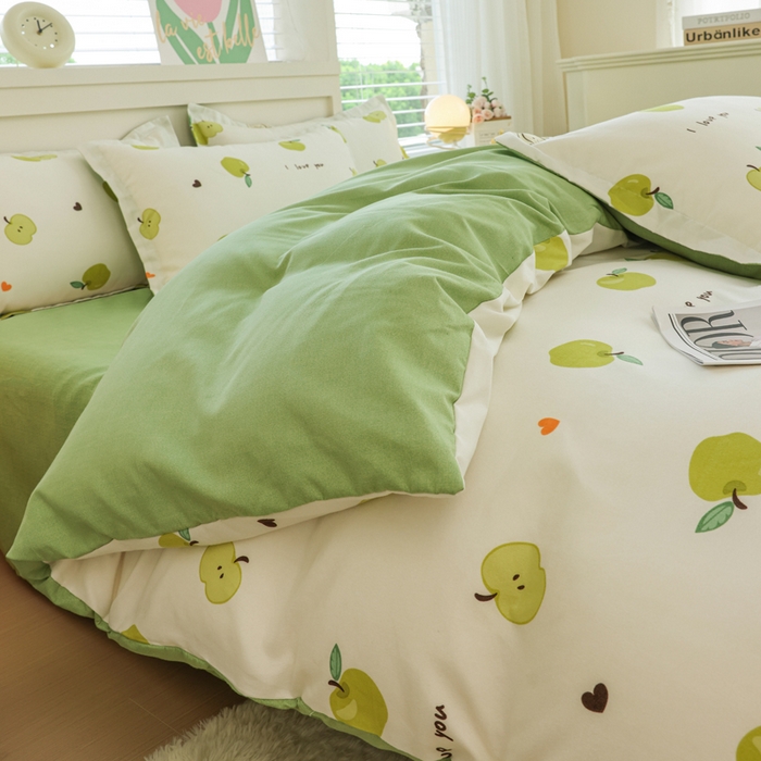 91家纺网 家纺一手货源 找家纺 优纤家纺 2025新款120克磨毛斜纹卡通花卉印花植物羊绒四件套 小艾