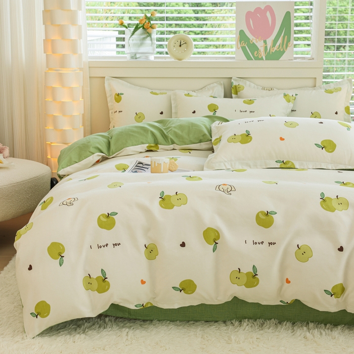 91家纺网 家纺一手货源 找家纺 优纤家纺 2025新款120克磨毛斜纹卡通花卉印花植物羊绒四件套 小艾