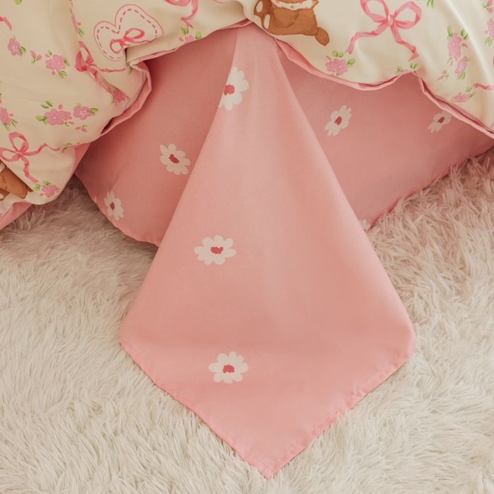 91家纺网 家纺一手货源 找家纺 优纤家纺 2025新款120克磨毛斜纹卡通花卉印花植物羊绒四件套 蝴蝶熊