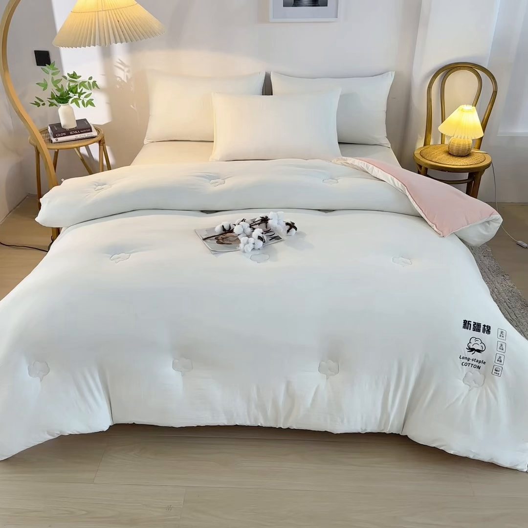 91家纺网 家纺一手货源 找家纺 （总）圣尔雅家纺 2025新款A类水洗棉新疆棉花被无印风冬被加厚保暖被子被芯四季通用被子