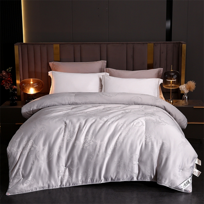 91家纺网 家纺一手货源 找家纺 前程家纺 2025新款-凤凰花被 凤凰花-灰色