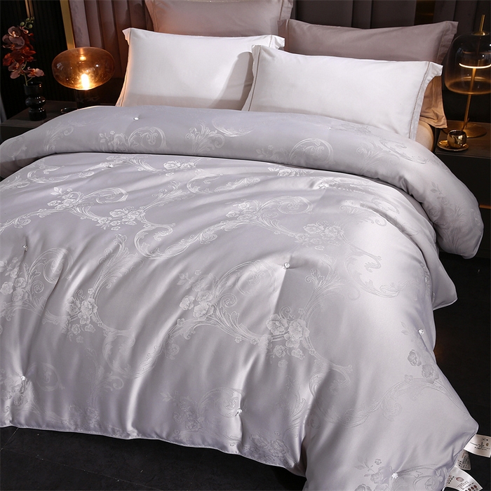 91家纺网 家纺一手货源 找家纺 前程家纺 2025新款-凤凰花被 凤凰花-灰色