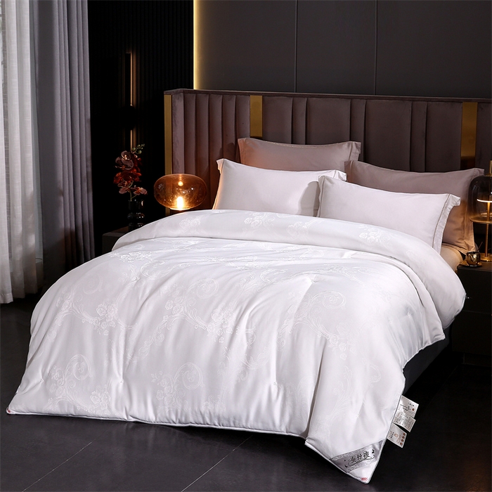 91家纺网 家纺一手货源 找家纺 前程家纺 2025新款-凤凰花被 凤凰花-白色