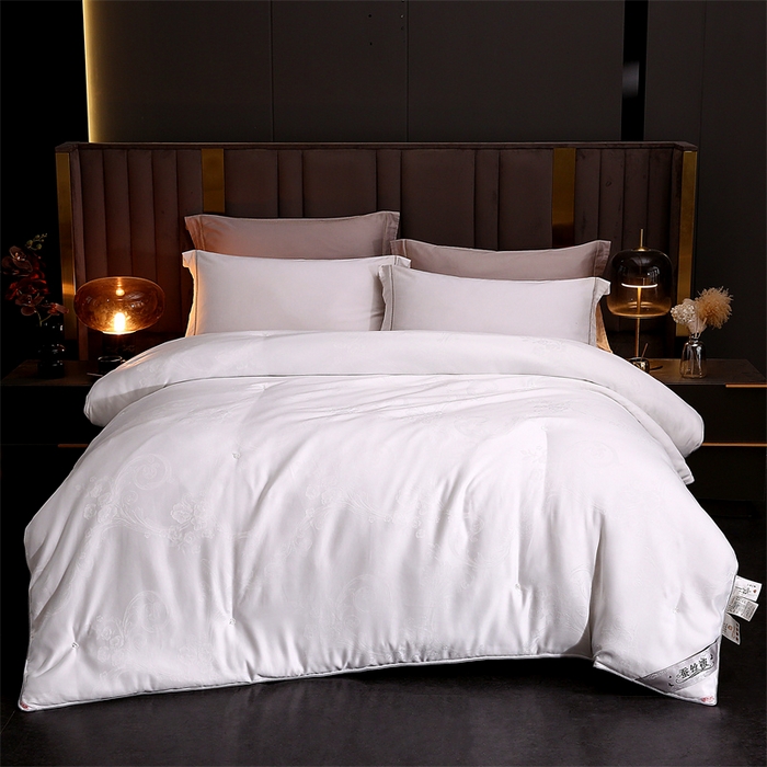 91家纺网 家纺一手货源 找家纺 前程家纺 2025新款-凤凰花被 凤凰花-白色