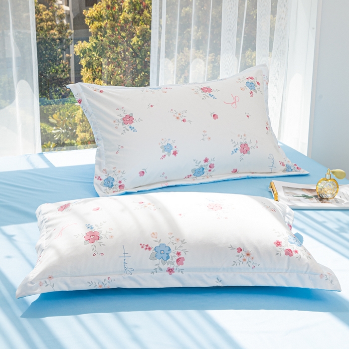 91家纺网 家纺一手货源 找家纺 优纤家纺 2025新款120克磨毛斜纹卡通花卉印花植物羊绒四件套 小清新