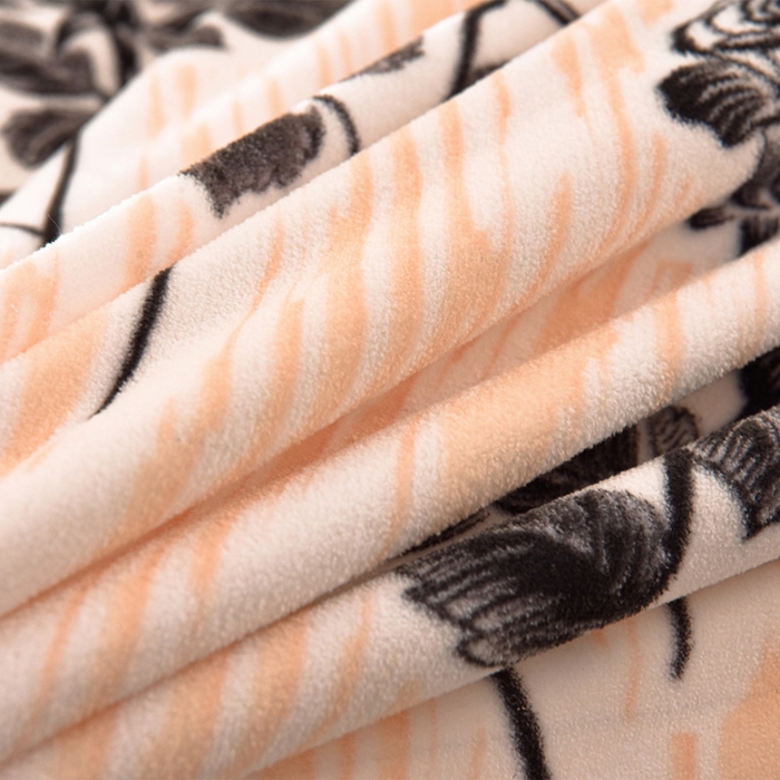 91家纺网 家纺一手货源 找家纺 牵依 2025新款赫本风水花边牛奶绒四件套 法式-优雅玫瑰