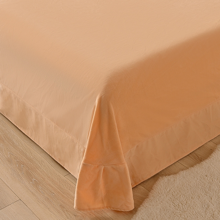 91家纺网 家纺一手货源 找家纺 牵依 2025新款赫本风水花边牛奶绒四件套 法式-花语浪漫