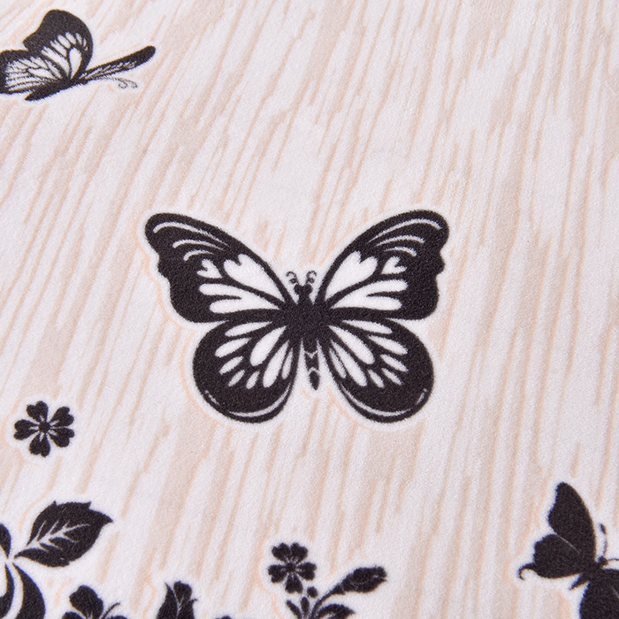 91家纺网 家纺一手货源 找家纺 牵依 2025新款赫本风水花边牛奶绒四件套 法式-蝶舞