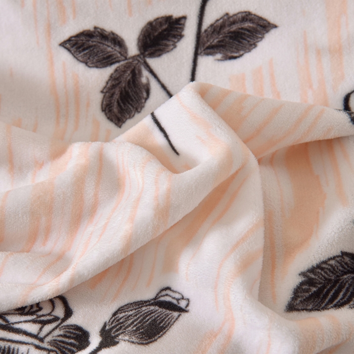 91家纺网 家纺一手货源 找家纺 牵依 2025新款赫本风水花边牛奶绒四件套 法式-优雅玫瑰