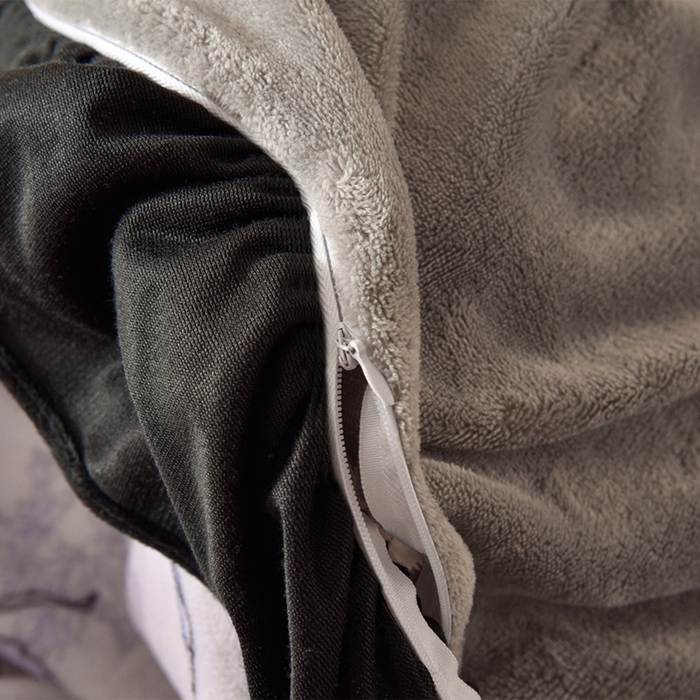 91家纺网 家纺一手货源 找家纺 牵依 2025新款赫本风水花边牛奶绒四件套 法式-兰亭花序