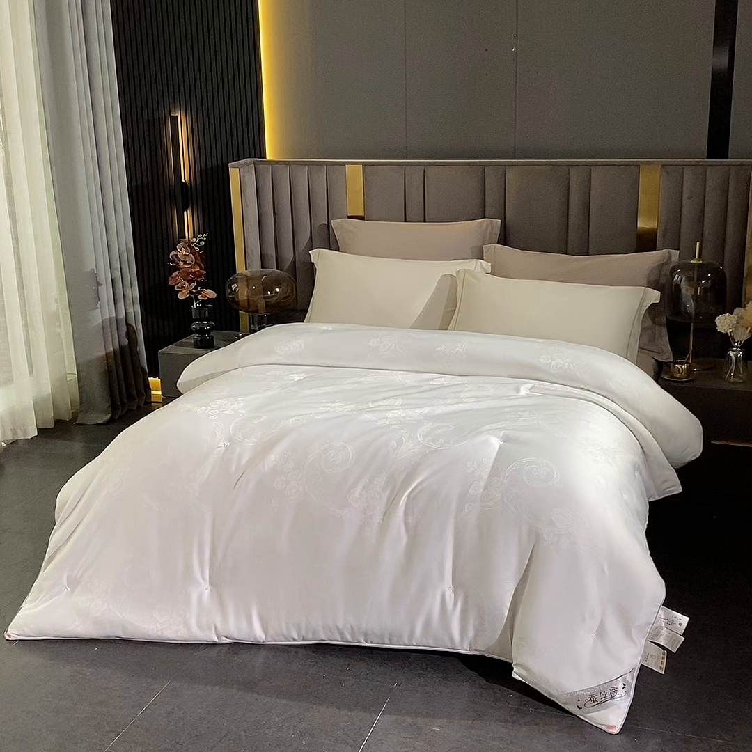 91家纺网 家纺一手货源 找家纺 前程家纺 2025新款-凤凰花被 凤凰花-白色