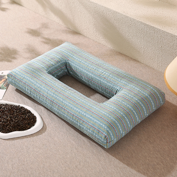 91家纺网 家纺一手货源 找家纺 （总）金牛枕芯 2025年新款荞麦枕3D护耳枕条纹多色枕头枕芯