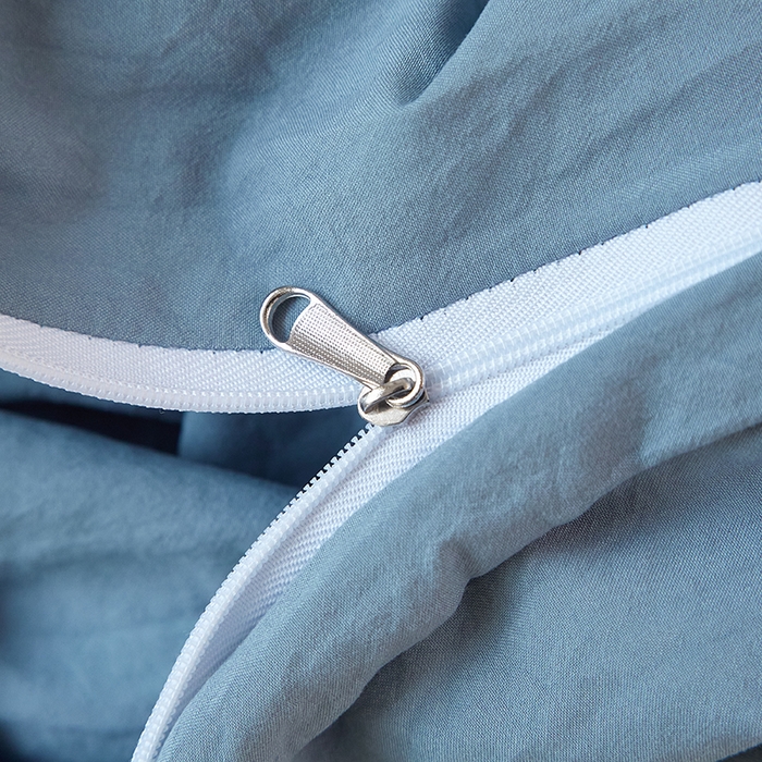 91家纺网 家纺一手货源 找家纺 金纱玉纺家纺 2025新款水洗棉工艺刺绣四件套 恬静时光-宾利蓝