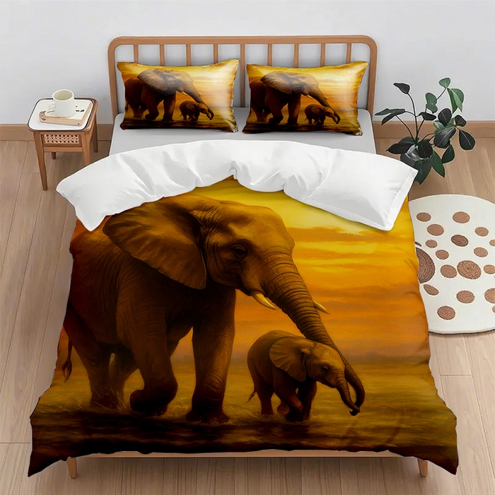 91家纺网 家纺一手货源 找家纺 （总1）轩贝雅 2025新款跨境Pod工厂数码印花被套套装（被套+枕套）第一批