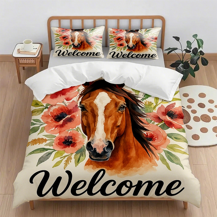 91家纺网 家纺一手货源 找家纺 （总1）轩贝雅 2025新款跨境Pod工厂数码印花被套套装（被套+枕套）第一批